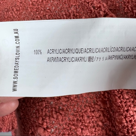 Like NEW-Somedays Lovin, V-neck Sweater, Long Back/Crop Front, See-Thru, XS - Picture 12 of 16